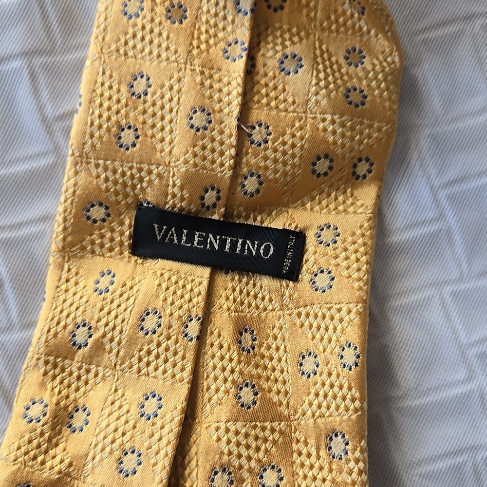 Valentino Gold And Blue Tie